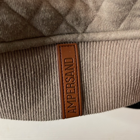 NWT Ampersand Ave Quilted Bomber Jacket taupe & black size 3XL - Picture 4 of 5